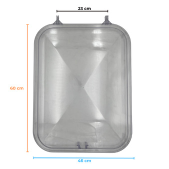 Ricambio per Lucernario Classico (Cupola PVC, Vetro)
