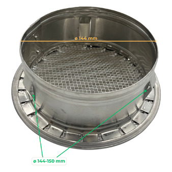 Griglia Aerazione Tonda con Boccaglio (alluminio, rame, plastica)