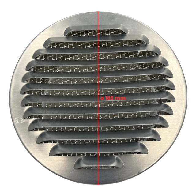 Griglia Aerazione Tonda con Boccaglio (alluminio, rame, plastica)