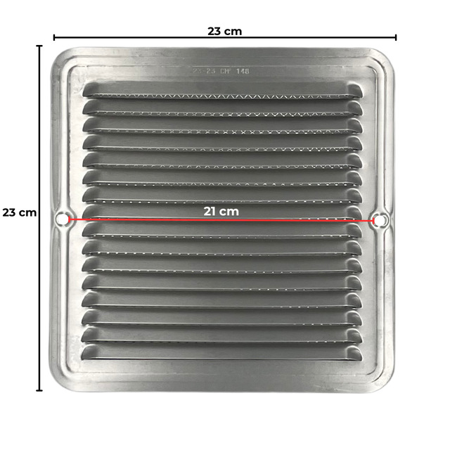 Griglia Aerazione Rettangolare e Quadrata (alluminio, rame, plastica)