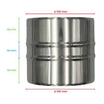 Chinese Chimney Cap Double Wall Stainless Steel AISI 316 , Chimney With Rock Wool Insulation