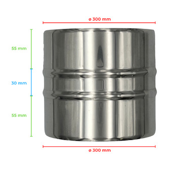 Chinese Chimney Cap Double Wall Stainless Steel AISI 316 , Chimney With Rock Wool Insulation