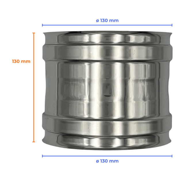 Chinese Chimney Cap Double Wall Stainless Steel AISI 316 , Chimney With Rock Wool Insulation