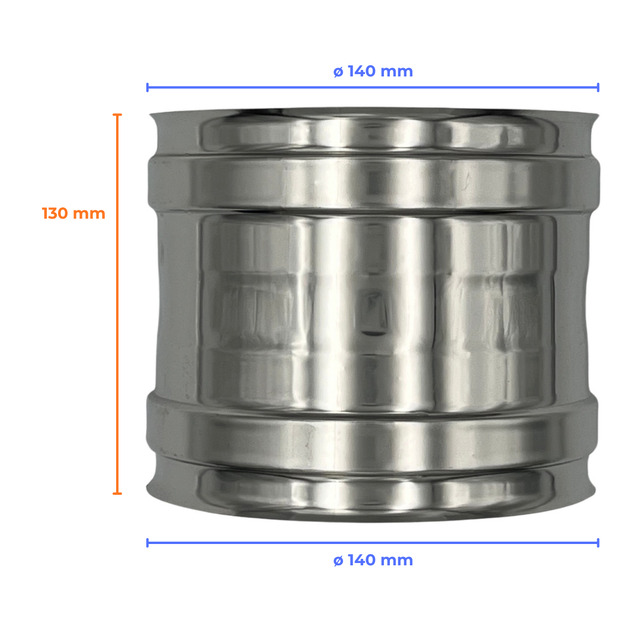 Chinese Chimney Cap Double Wall Stainless Steel AISI 316 , Chimney With Rock Wool Insulation
