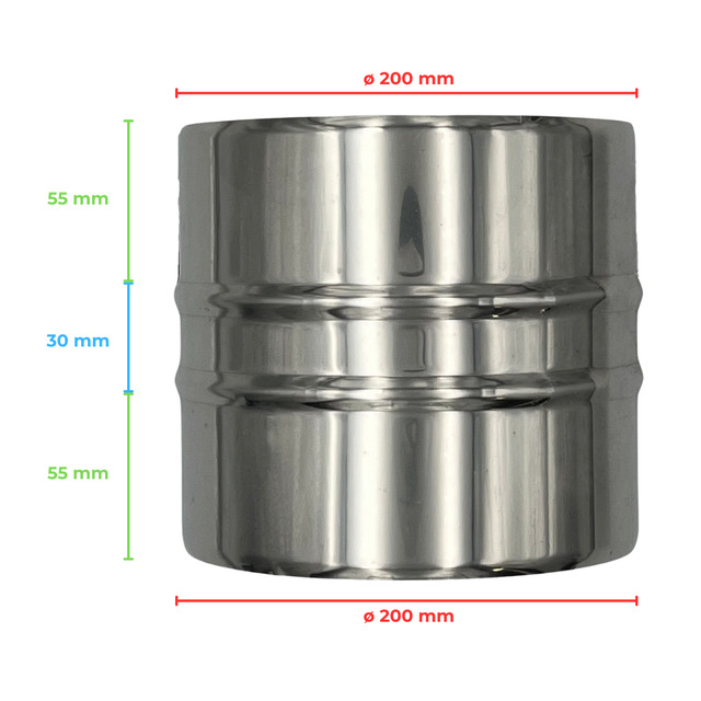 Chinese Chimney Cap Double Wall Stainless Steel AISI 316 , Chimney With Rock Wool Insulation