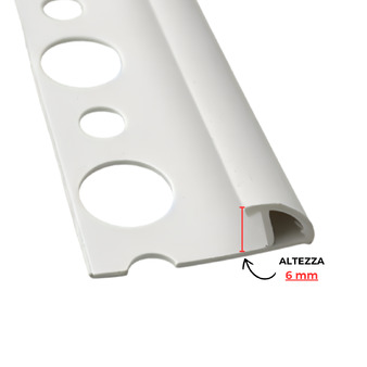Profilo per Rivestimento Projolly PVC bianco e colorato