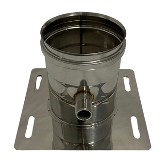 Piastra Base con Scarico Laterale Inox Monoparete AISI 316