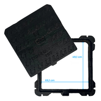 Cast Iron Manhole Cover D400, Manhole Cover With Frame Certified Uni En124-1/2