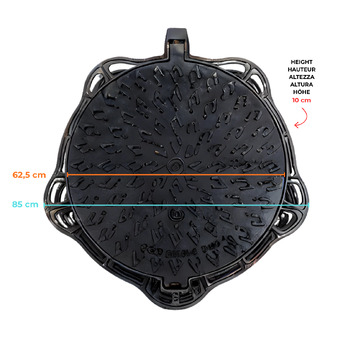 Cast Iron Manhole Cover D400, Manhole Cover With Frame Certified Uni En124-1/2