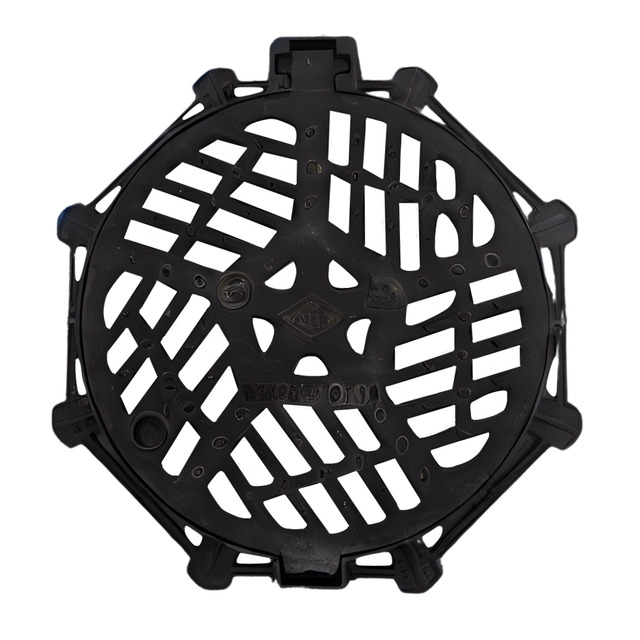 Cast Iron Grid D400, Concave Square Drainage Grid With Frame, Equipped With A Safety System With Pressure Closure