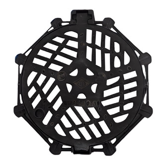 Cast Iron Grid D400, Concave Square Drainage Grid With Frame, Equipped With A Safety System With Pressure Closure