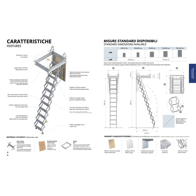 Scala Retrattile a Pantografo h 276-300