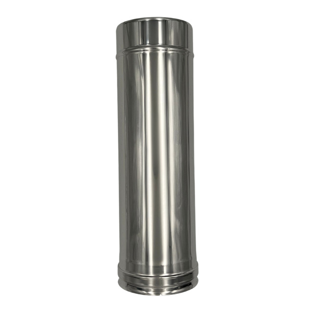 Double Wall Pipe Stainless Steel AISI 316, Chimney With Rock Wool Insulation