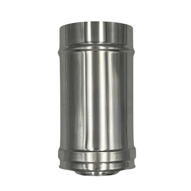 Double Wall Pipe Stainless Steel AISI 316, Chimney With Rock Wool Insulation