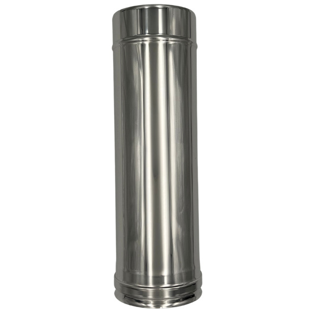 Double Wall Pipe Stainless Steel AISI 316, Chimney With Rock Wool Insulation