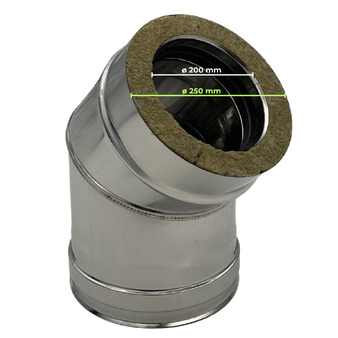 Gomito Doppia Parete Inox AISI 316