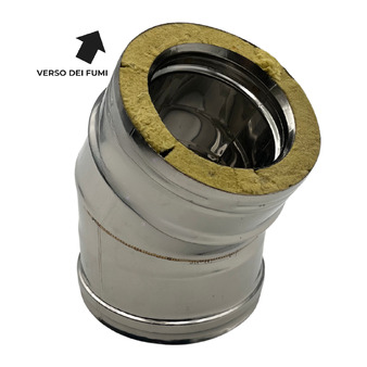 Gomito Doppia Parete Inox AISI 316