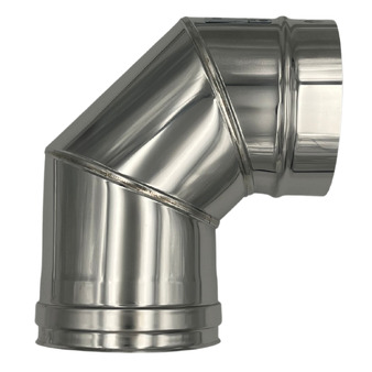 Gomito Doppia Parete Inox AISI 316