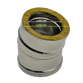 Gomito Doppia Parete Inox AISI 316