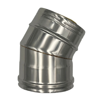 Gomito Doppia Parete Inox AISI 316