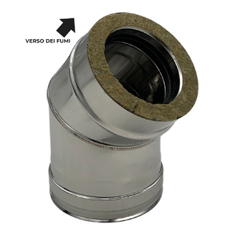 Gomito Doppia Parete Inox AISI 316