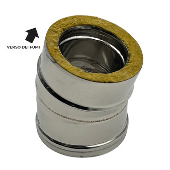 Gomito Doppia Parete Inox AISI 316