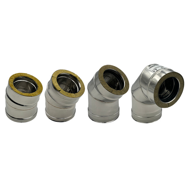Gomito Doppia Parete Inox AISI 316