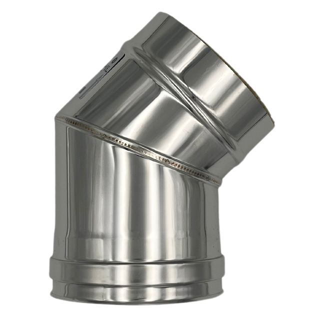 Gomito Doppia Parete Inox AISI 316