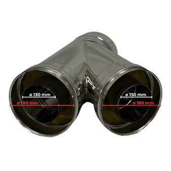 Double Wall Stainless Steel Tee Fitting