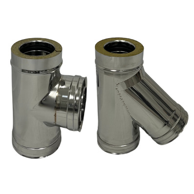 Raccordo a "T" Doppia Parete Inox AISI 316