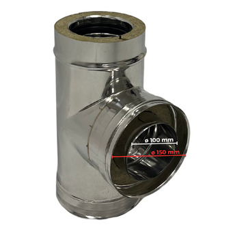 Double Wall Stainless Steel Tee Fitting
