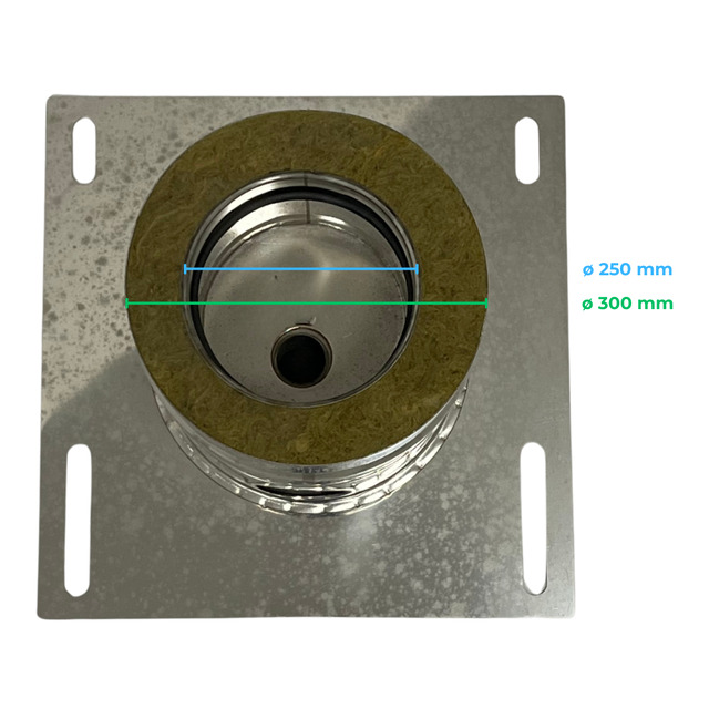 Base Plate With Lateral Condensation Drain In Double-Wall Stainless Steel