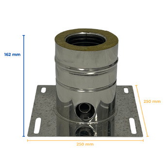 Base Plate With Lateral Condensation Drain In Double-Wall Stainless Steel