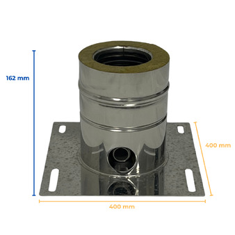 Base Plate With Lateral Condensation Drain In Double-Wall Stainless Steel