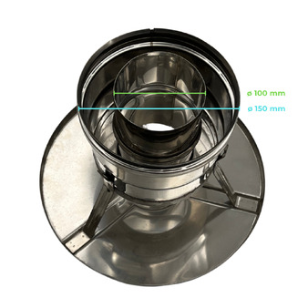 Chinese Chimney Cap Double Wall Stainless Steel AISI 316 , Chimney With Rock Wool Insulation