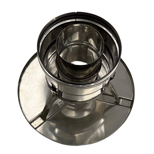 Chinese Chimney Cap Double Wall Stainless Steel AISI 316 , Chimney With Rock Wool Insulation