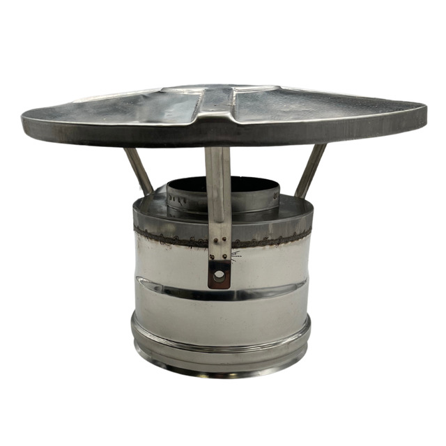 Chinese Chimney Cap Double Wall Stainless Steel AISI 316 , Chimney With Rock Wool Insulation