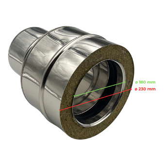 Single-Wall To Double-Wall Stainless Steel Fitting