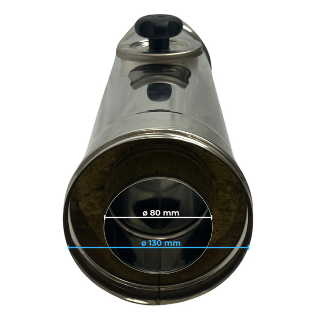 Elemento di Ispezione con Sportello Tondo a Doppia Parete Inox AISI 316