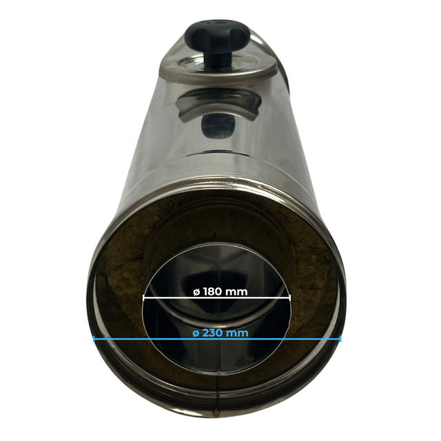 Elemento di Ispezione con Sportello Tondo a Doppia Parete Inox AISI 316