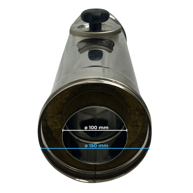Elemento di Ispezione con Sportello Tondo a Doppia Parete Inox AISI 316