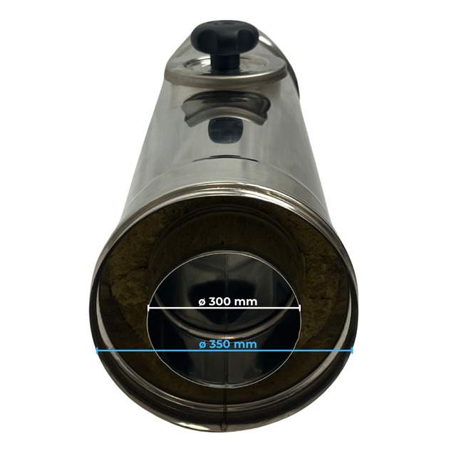Elemento di Ispezione con Sportello Tondo a Doppia Parete Inox AISI 316