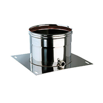 Piastra Base con Scarico Laterale Inox Monoparete AISI 316
