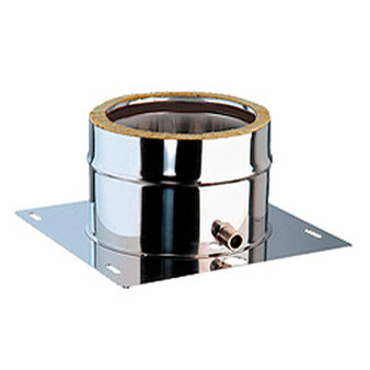 Piastra Base a Doppia Parete con Scarico Laterale Inox AISI 316